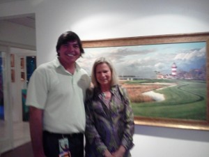 With Linda Hartough at her gallery exhibition on Hilton Head Island.