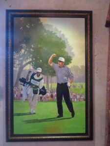 Hal Sutton's portrait revealed in the Clubhouse in 2009.