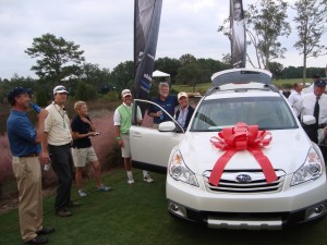 Lady Lainey and her new car exemplify the family spirit of The Golf Channel and the Nationwide (now Web.com) Tour.