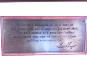Tom fazio proclaims the practice facility at Berkeley Hall where he designed both courses to be one of the world's best. It is! 