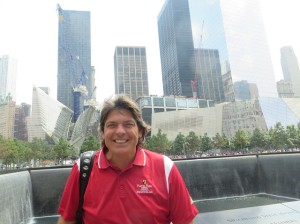 Smiling, it was a beautiful day to be alive and in lower Manhattan to visit the National September 11 Memorial and Museum.